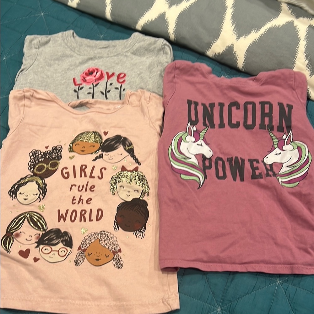 Girls Size 6 Graphic Long Sleeve Shirts
